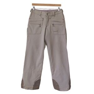 Patagonia Women's Snow Pants Size 8 Brown Tan Pockets Ski Snowboard Fleece Lined